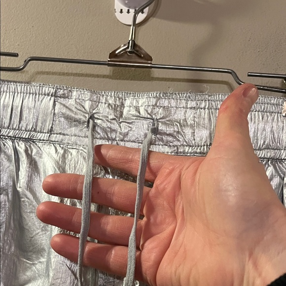 Anthropologie Metallic Silver Joggers - Picture 3 of 12